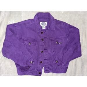 VINTAGE 80s JORDACHE GRAPE DENIM Trucker Boxy Size M Rare